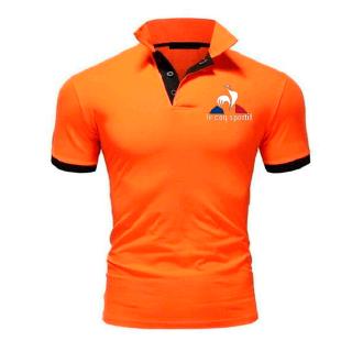 2020 nueva moda hombres costura camiseta Le Coq Sportif camisas Casual deportes camisa manga corta Tops (XS-5XL)