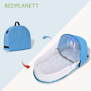REDPLANETT Foldable Baby Bed Travel Infant Sleeping Basket Baby Nest Portable Sun Protection Multi-function Breathable Mosquito Net With Bassinet/Multicolor