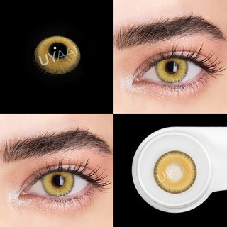 UYAAI 2 unids/par lentes de Color pupilentes lentes de Color de ojos lentes de contacto para ojos lentes de contacto LA GIRL Series-marrón (2)