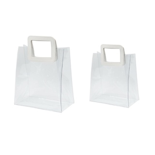 Spmh elegantes bolsas de compras blanco suave asas de alta densidad para accesorios de vida diaria