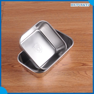 Hytvxktj caja De contenedores De acero inoxidable+cubierta Para Microondas/almacenamiento De Alimentos (1)