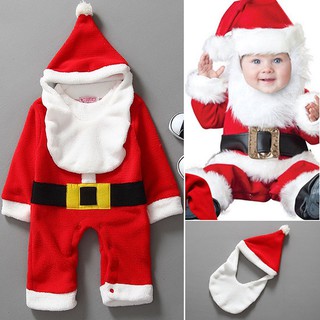 bebé bebé niños niñas navidad santa claus disfraz mameluco sombrero trajes ropa (1)