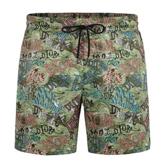 #2021 nuevo # dior moda hawaiana logotipo de impresión de los hombres verano verde playa pantalones cortos de los hombres de secado rápido trajes de baño correr deportes cortos casual malla forrada pantalones cortos de playa