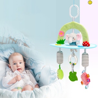 exis bebés recién nacidos juguetes calmantes cuna musical móvil sonajeros giratorios cama campana colgante de felpa regalos educativos (8)