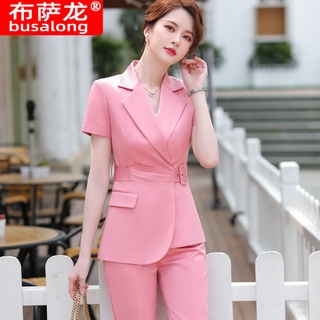 2021 summer short sleeve fashion temperament women's OL office lady suit jacket business formal wear work clothes