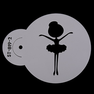 [HDN] 3pcs Mini Dancing Girls Cookie Cake Stencil Set DIY Cupcake Decorating Stencil [Heavendenotationnew] (5)