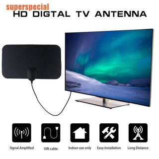 [super] antena plana de TV para interiores 4K antena Digital HDTV antenas de alcance de 50 millas Boos (3)