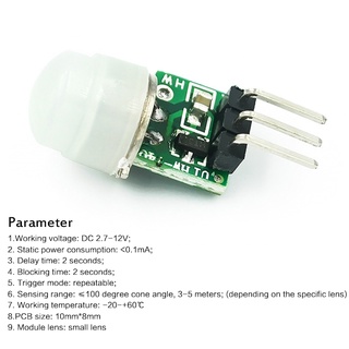 Sensor De Movimento Humano Pir Cherish01 Am312 Mini Ir Infrared Pyroelectric Detector Module Cherish01 (6)