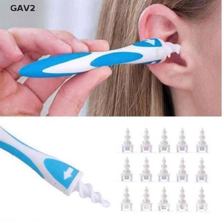 [GAV2MY] Limpiador de oídos 16 puntas de repuesto Earpick fácil removedor de cera de oreja herramientas de cuidado de los oídos [MY]