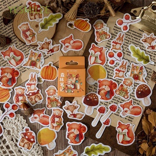 YESMILEE 46pcs Stationery Paper Stickers Planner Scrapbooking Sticker Autumn DIY Forest Scenery Album Diary Vintage Decorative Stickers