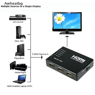 Awheatbg 3 Or 5 Ports HDMI Splitter Switch Selector Switcher Hub+Remote 1080p For HDTV PC *Hot Sale