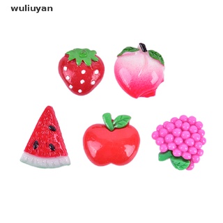 [wuliuyan] 10pcs frutas nevera niño recuerdo resina artesanía refrigerador pegatina para el hogar [wuliuyan]