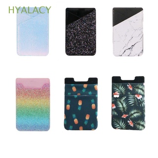 hyalacy moda cubierta trasera llave bolsillo adhesivo sticke teléfono tarjeta caso bolso universal bus titular de la tarjeta cartera bolsa