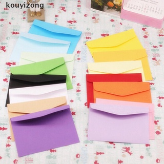 [kouyi] 10pcs colores caramelo postal invitación de boda sobres de papel pequeño cl449