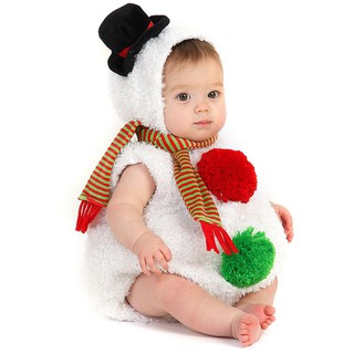 Bebé bebé niños niñas navidad navidad muñeco de nieve modelado de lana mameluco conjuntos de bufanda