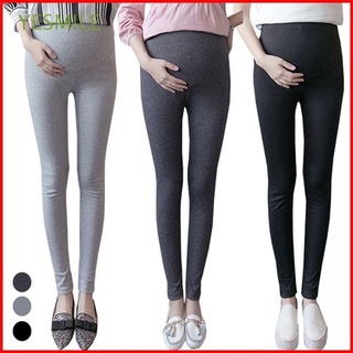 Yesmile Fitness mujeres moda acogedor flaco cintura alta Color sólido mujeres embarazadas Slim Leggings/Multicolor
