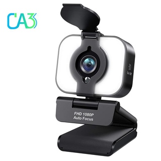 1080P Full Hd cámara de Streaming de medios Webcam con anillo de luz