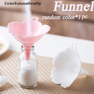 Colorfulswallowfly 1Pc Kitchen Cherry Blossom Style Funnel Condiments Liquid Dispenser Kitchen Tool CSF