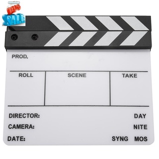 Photography Props Camera Photography Video Acrylic Small Clapboard Dry Erase Director Film Movie Clapper Board Slate 16X14Cm