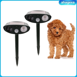 (Ahagexa) 2x Repelente de energía Solar ultrasónico ultrasónico Para perros y Gatos