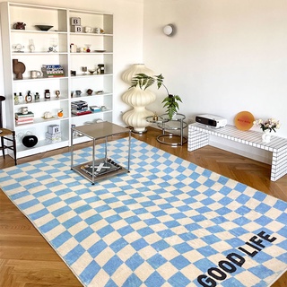 minimalism checkerboard alfombra hogar antideslizante alfombra de piso gran área decoración alfombra dormitorio mesita de noche alfombras