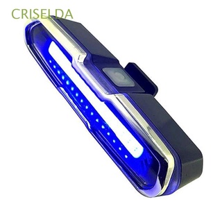CRISELDA USB Charge Bicycle Rear Light Ultra Bright Warning lights Bike Tail Light Road Bike Cycling 5 Modes Outdoor Safety Rechargeable Lamp