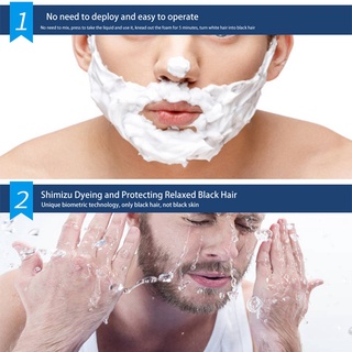 permanente barba tinte champú para los hombres barba morir eliminación blanco gris barba pelo hombres barba champú 200ml (2)