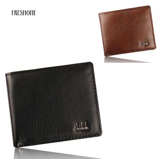 Feshone - cartera de cuero sintético para hombre, diseño de tarjetas, monedero corto