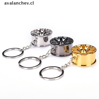 (hotsale) 1 PC Cool Luxury Metal Keychain Car Key Chain Creative Wheel Hub Key Ring Gift {bigsale} (1)