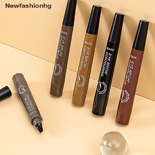 (newfashionhg) 4 puntos lápiz de cejas 5 colores marrón oscuro lápiz de cejas impermeable a la venta (4)