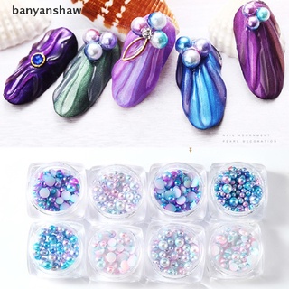 banyanshaw - bola de sirena de tamaño mixto, diseño de perlas, diseño de uñas, decoración cl