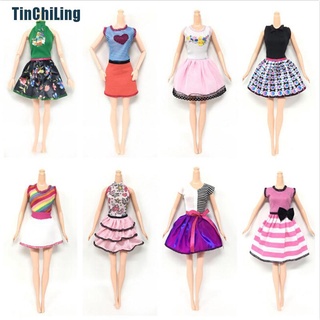 [Tinchiling] 5sets nuevo hermoso hecho a mano de moda vestido de ropa para muñecas juguetes niñas [caliente]