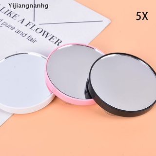 Yijiangnanhg Portable Makeup 5X 10X Magnifying Cosmetic Round Mirror with Two Suction Cup Hot