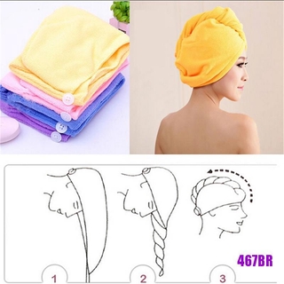 [COD] toalla de microfibra para envoltura de cabello, secado, baño, Spa, gorro turbante, ducha seca