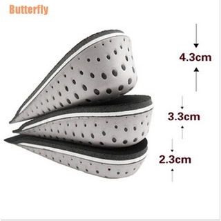 Butterfly&% Unisex plantilla tacón levantamiento insertar zapato almohadilla aumento de altura cojín elevador más alto