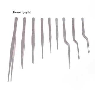 hbi> pinzas de acero inoxidable plata de 12-25 cm pinzas pinzas de punta recta herramienta bien (2)