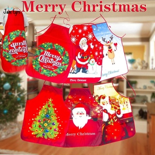 1Pc rojo reutilizable delantal de navidad adulto Santa Claus Unisex cena fiesta decoración hogar cocina cocina hornear limpieza delantal [Jane Eyre] (1)