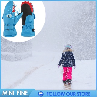 [mini Fino] guantes de esquí para niños/guantes de invierno para niños/guantes de Snowboard/bola de nieve/lindo impermeable/deporte al aire libre/niños/medias ajustables