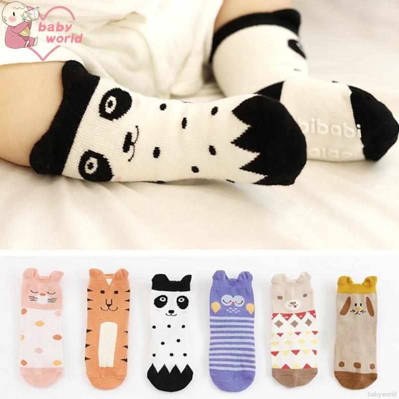 [] Calcetines suaves antideslizantes para bebé/calcetines de piso de animales de dibujos animados para niños/niñas