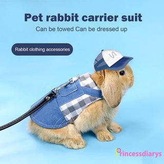 (accesorios de vehículos) 9 estilos confort conejo arnés conjunto de ropa de viaje al aire libre chaleco para mascotas con cuerda de tracción