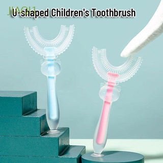 Jiaqi1 cepillo De dientes para niños 2-12 edad con mango/cepillo De dientes en forma De U/Multicolorido