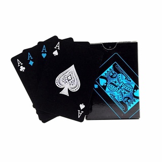 Creativo Negro Plástico PVC Poker Impermeable Magia Juego De Cartas