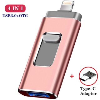 OTG Usb Flash Drive Pendrive For iPhone 4 in 1 Pen Drive For iOS/TypeC External Storage Devices (1)