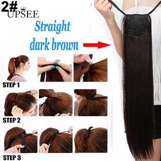 Upsee mujeres encuadernación cola de caballo cola de caballo Clip en extensiones de pelo piezas de pelo (6)