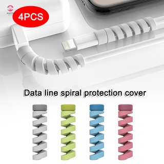 4 Pzs Protector/Para Enrollador De Cable/Cubierta De Ahorro USB/Cables De Cargador/Accesorios