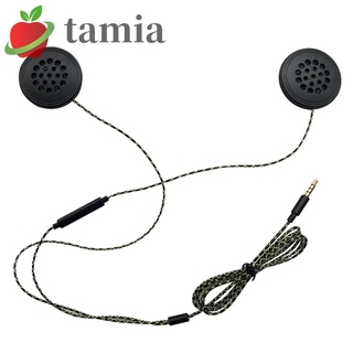 TAMIA QY7-Auriculares Con Cable De 3,5 Mm Con Control En Línea Para Intercomunicador De Casco De Moto