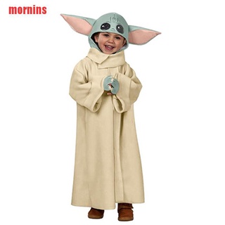 {mornins}Hot Star Cosplay Wars The Mandalorian Baby Yoda Cosplay traje con sombrero PPE