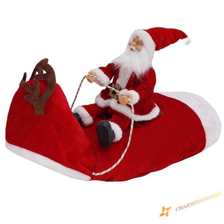 navidad santa claus equitación mascota traje de navidad divertido cachorro perro ciervo ropa