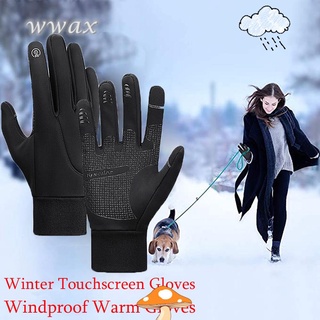 Wwax guantes De invierno unisex De algodón Antideslizante Térmico a prueba De viento pantalla táctil/Multicolorido
