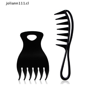 JOLI 2Pcs Wide Tooth Shark Plastic Comb Detangler Curly Hair Salon Hairdressing Comb CL